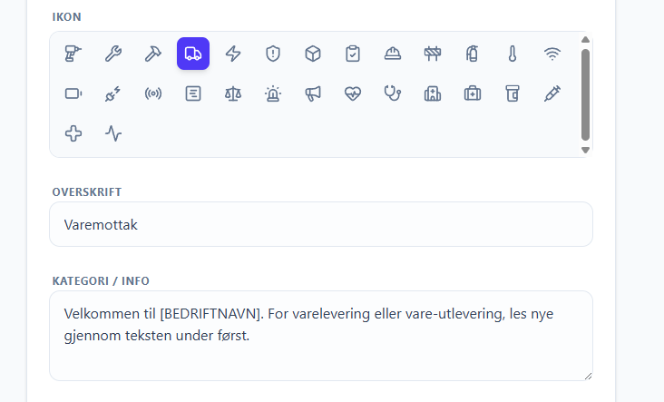 Admin skjermbilde 2